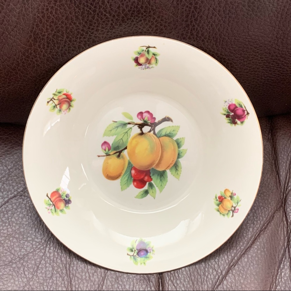 8” Coupe Soup Bowl Pears & Other Fruits - Baum Bros Formalities BAU54
